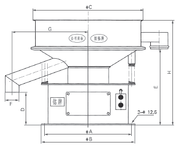 三元振动筛剖面图