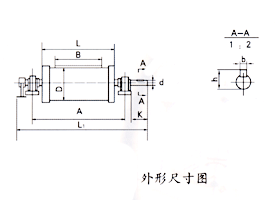 CTZ中场强永磁滚筒外型尺寸