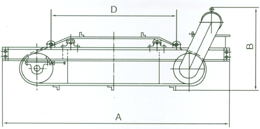 自卸式永磁除铁器外形尺寸图