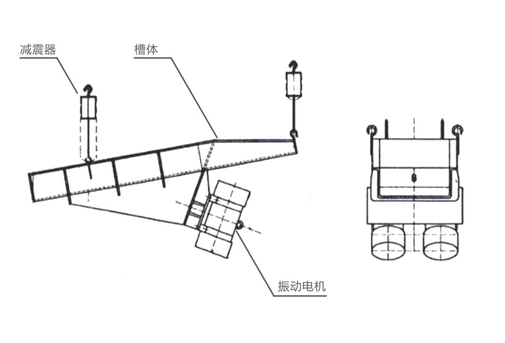 GZG电机振动给料机结构简图-河南振江机械