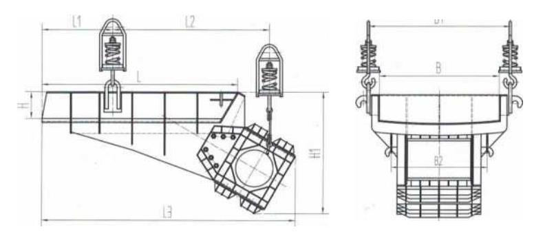 XZG双质体振动给料机外形简图-河南振江机械
