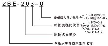 2BE水环真空泵型号意义