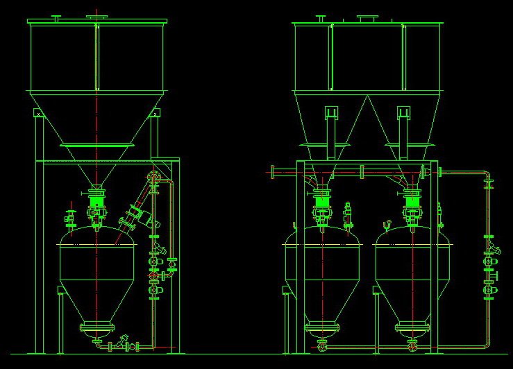 双仓泵立面图